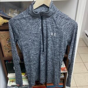 Under Armour Heathered Black Quarter-Zip Top